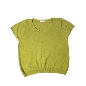Anthropologie Yellow Knit Top